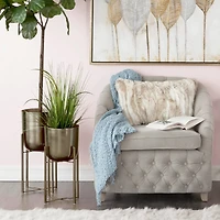 CosmoLiving by Cosmopolitan Black Metal Glam Planter Set