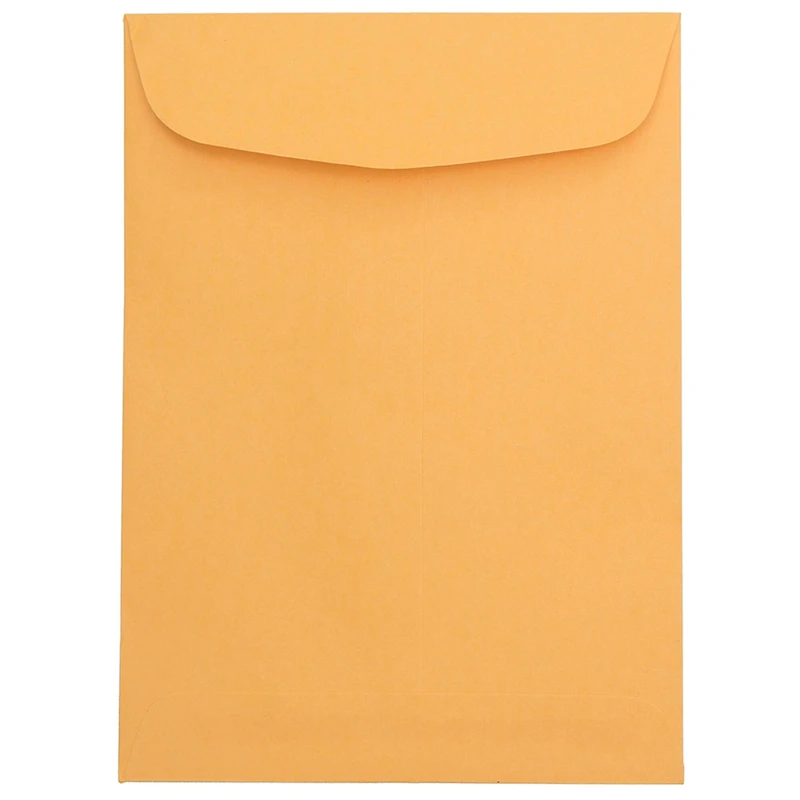 JAM Paper 7.5" x 10.5" Brown Kraft Recycled Manila Open End Envelopes, 100ct.
