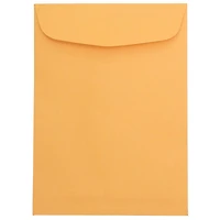 JAM Paper 7.5" x 10.5" Brown Kraft Recycled Manila Open End Envelopes, 100ct.