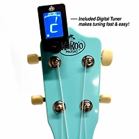 Salus KaKo'o 21" Seafoam Green Professional Wooden Ukulele Set