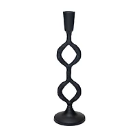 Hello Honey® Black Decorative Cast Metal Taper Candle Holder