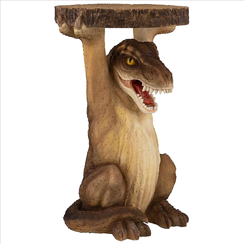 Design Toscano 20" Tyrant T-Rex Sculptural Dinosaur Side Table