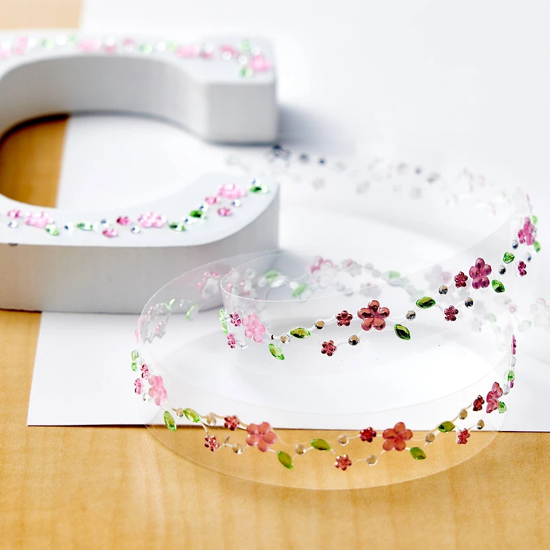 12 Pack: Pastel Flowers Bling on a Roll Embellishments by Recollections™