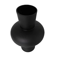 Black Glass Trumpet Vase Set