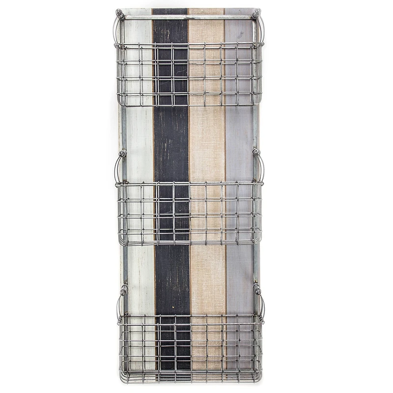 Rustic Metal Wired Mail & Wall Organizer