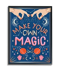 Stupell Industries Make Your Magic Phrase Fashion Hands and Constellations in Frame Wall Art