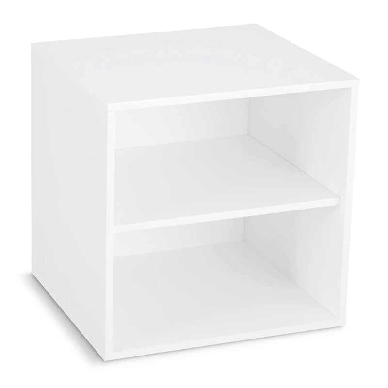 16" White Modular Cube with Shelf by Simply Tidy®