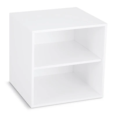 16" White Modular Cube with Shelf by Simply Tidy®
