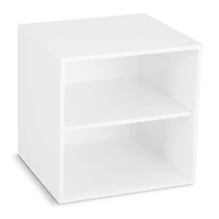 16" White Modular Cube with Shelf by Simply Tidy®