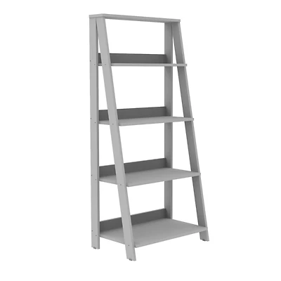 Walker Edison 55" Gray Modern Ladder Bookshelf