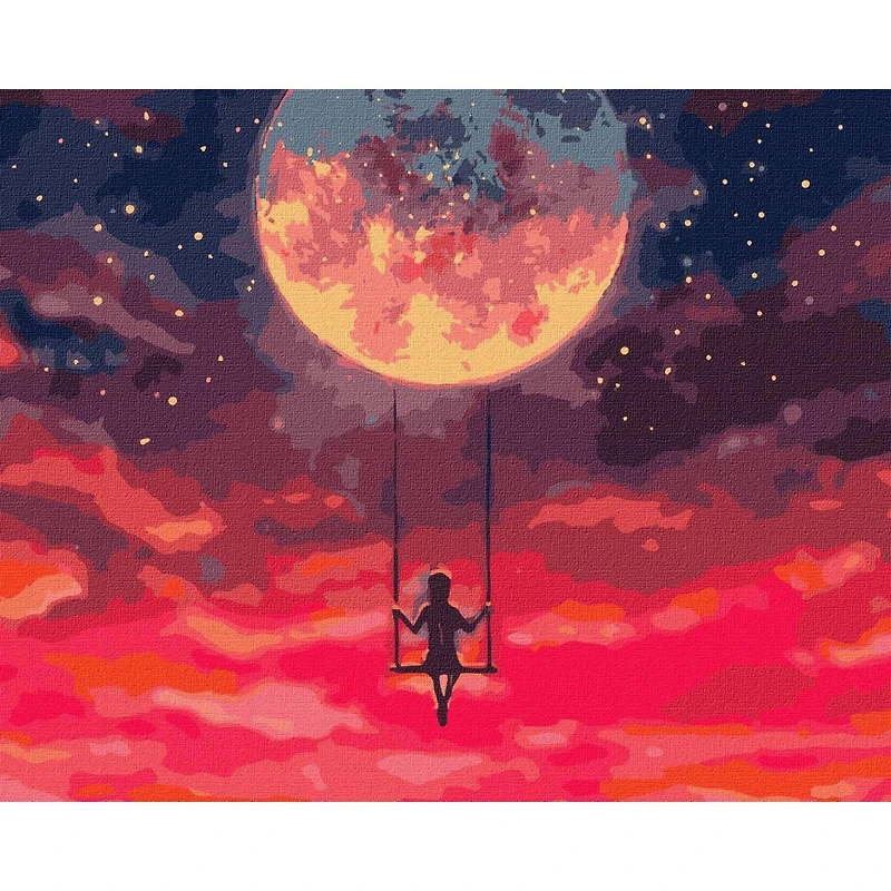 Ideyka Space Swing Painting by Numbers Kit