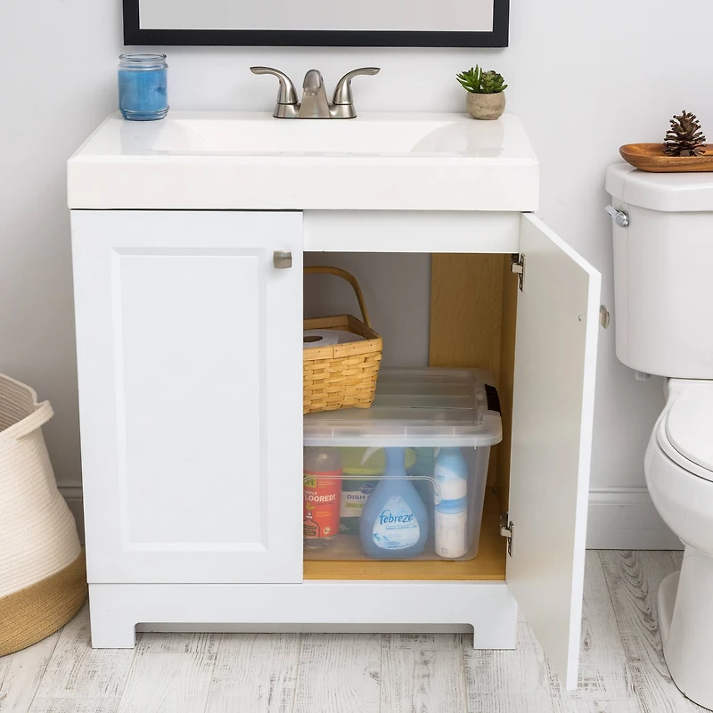 IRIS® 32qt. Buckled Clear Boxes with Clear Buckle Lids, 4ct.