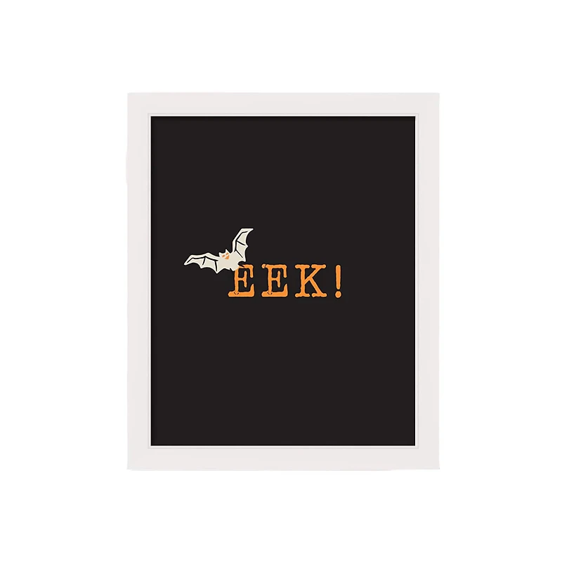 EEK! White Framed Print Wall Art