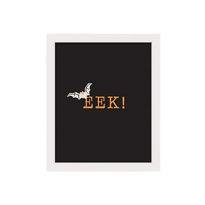 EEK! White Framed Print Wall Art