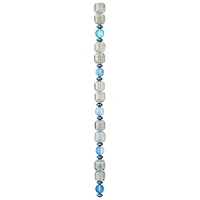 Aqua Mixed Glass Round & Cube Beads by Bead Landing™