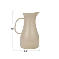 Hello Honey® 2qt. White & Blue Lobster Print Stoneware Pitcher