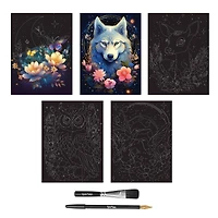 Brea Reese™ 9" x 12" Moonlit Creatures Scratch Art Paper Pad