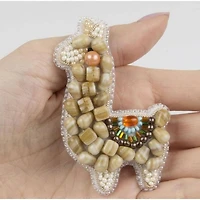 Crystal Art Beadwork Kit For Creating Broоch Lama