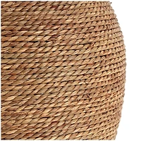 24" Brown Seagrass Handmade Tall Wrapped Vase