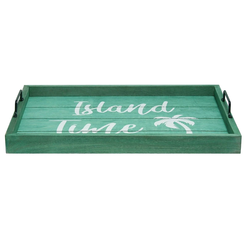 Elegant Designs™ 15.5" Island Time Serving Tray with Handles