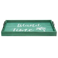 Elegant Designs™ 15.5" Island Time Serving Tray with Handles