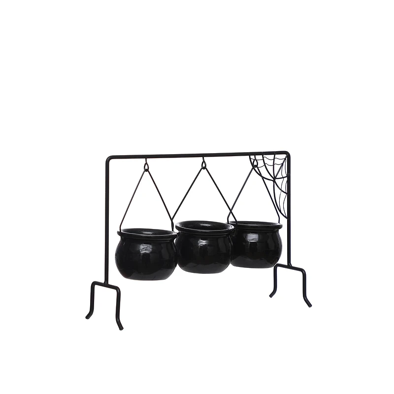 Black Ceramic Cauldrons with Stand by Celebrate It™