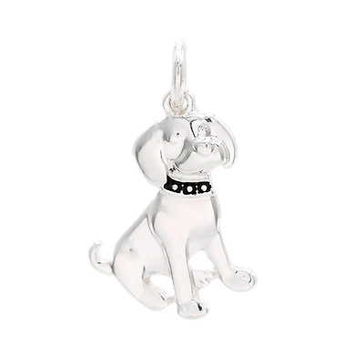 Silver Plated Dog Charm by Bead Landing™