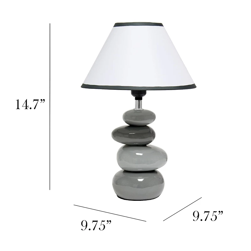 Simple Designs 17.5" Ceramic Stone Table Lamp