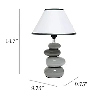 Simple Designs 17.5" Ceramic Stone Table Lamp