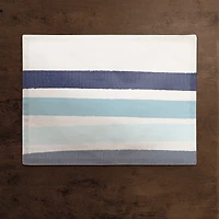Abstract Blue Stripes Cotton Twill Placemat