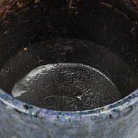 Hello Honey® 5.25" Blue Crackle Glaze Decorative Terra Cotta Planter