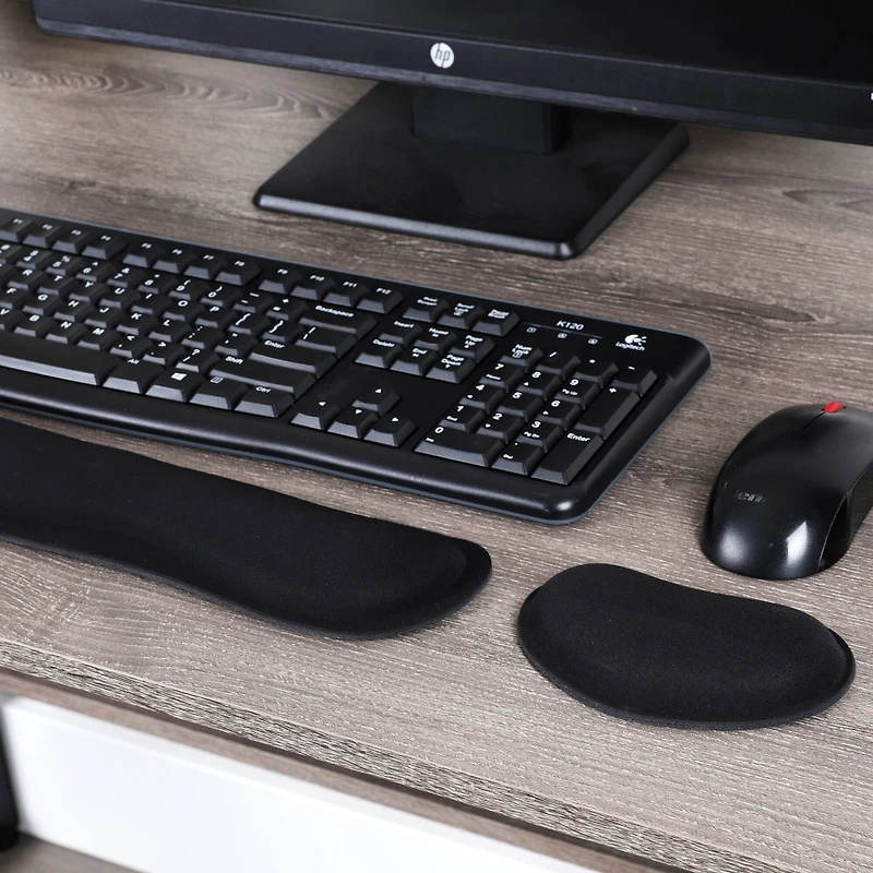 Mind Reader Harmony Collection Black Ergonomic Wrist Rest Sets for Keyboard & Mouse, 3ct.