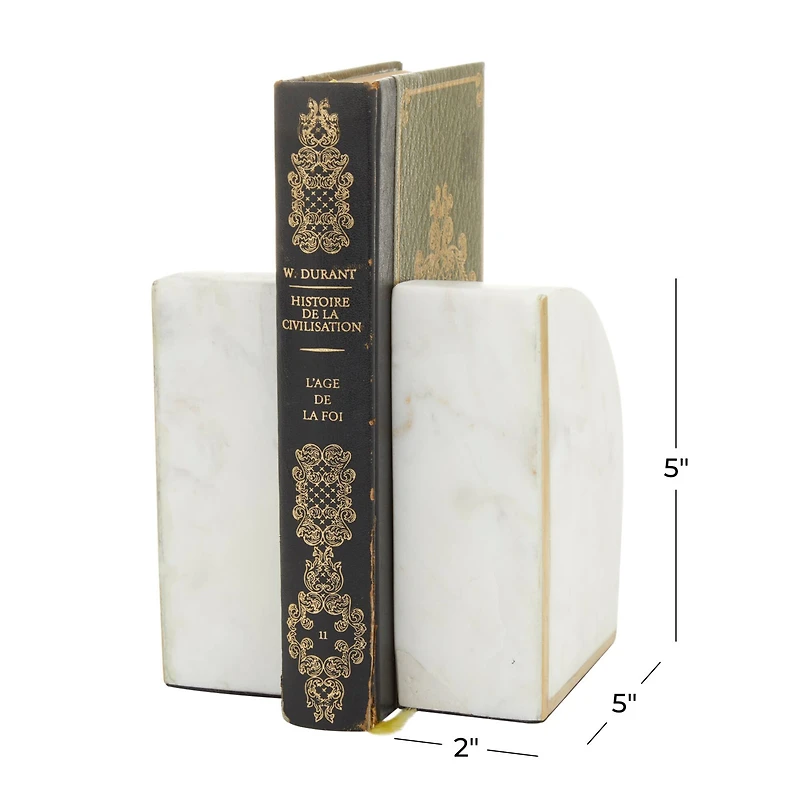 CosmoLiving by Cosmopolitan Marble Glam Bookends