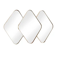 CosmoLiving by Cosmopolitan Gold Metal Contemporary Wall Mirror, 43" x 43" x 3"