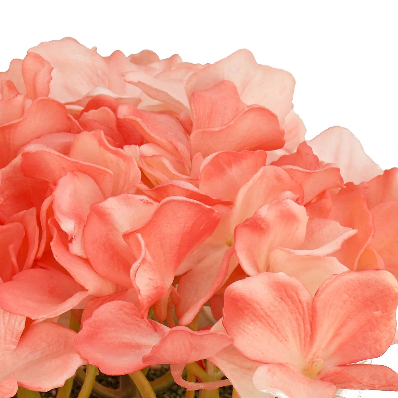 10" Hydrangea Bouquet in Natural Basket