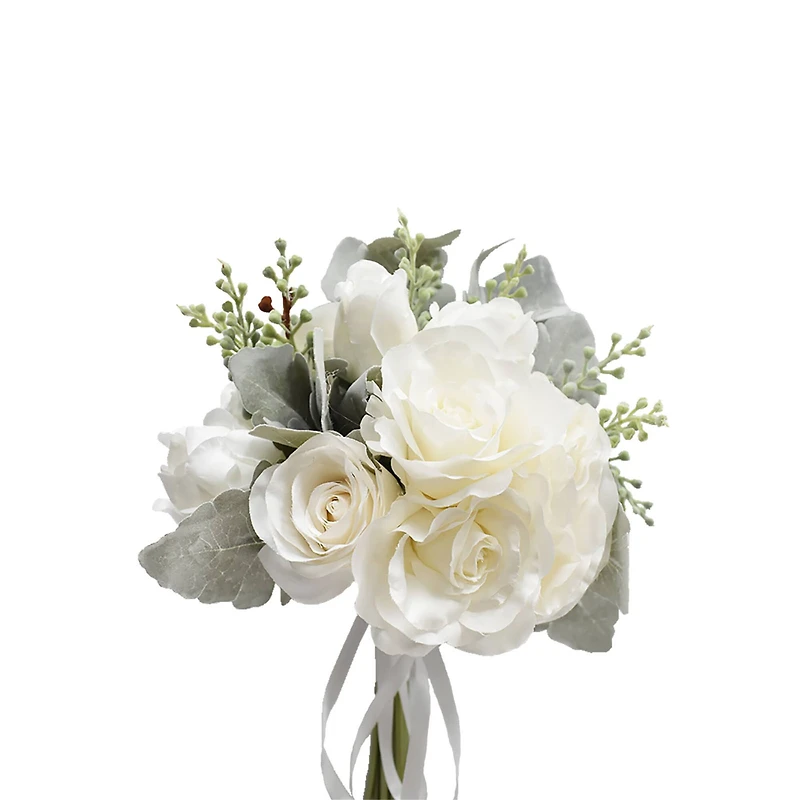 14" White Rose Stem Bundle by Ashland®