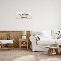 Stupell Industries Farm Fresh Pumpkins Country Sign Canvas Wall Art