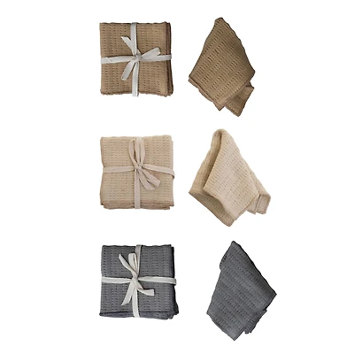Hello Honey® Neutral Woven Cotton Slub Dish Cloth Set