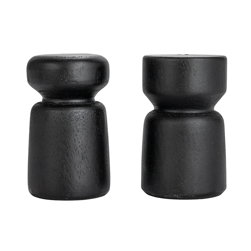 Hello Honey® Black Mango Wood Salt & Pepper Shakers Set