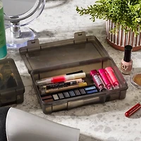 IRIS® Small Translucent Gray Snap-Tight Lid Supply Organizers, 10ct.