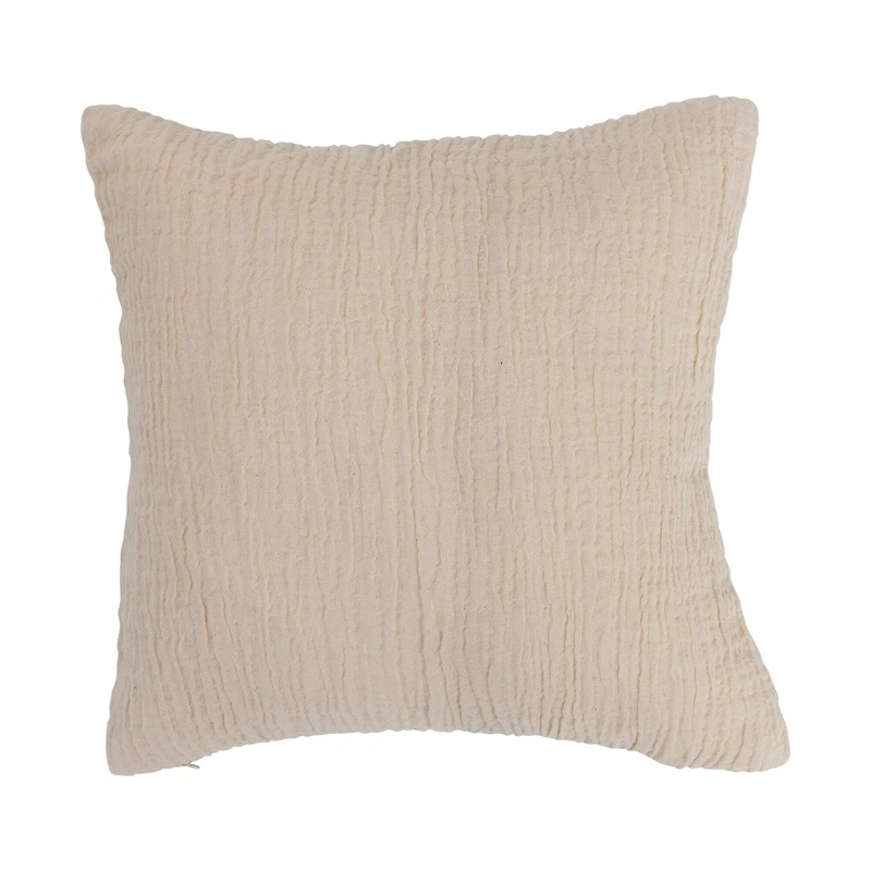 Hello Honey® Mustard & Cream Kuba Cloth Pattern Cotton Pillow