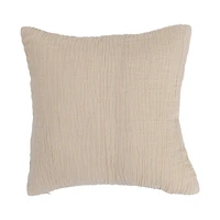 Hello Honey® Mustard & Cream Kuba Cloth Pattern Cotton Pillow