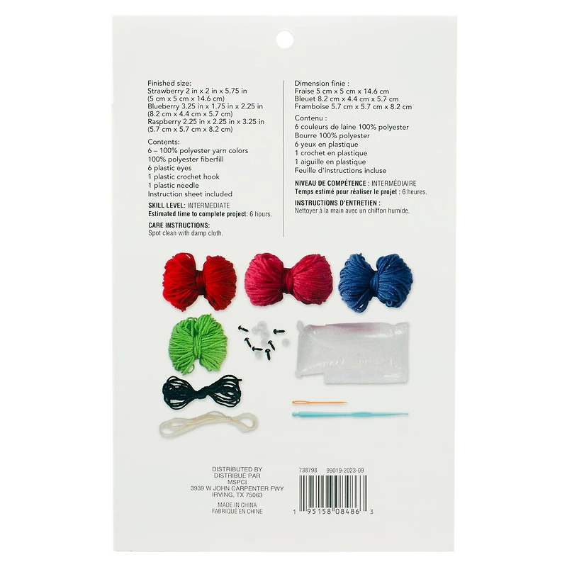 Intermediate Berries Amigurumi Crochet Kit by Loops & Threads®
