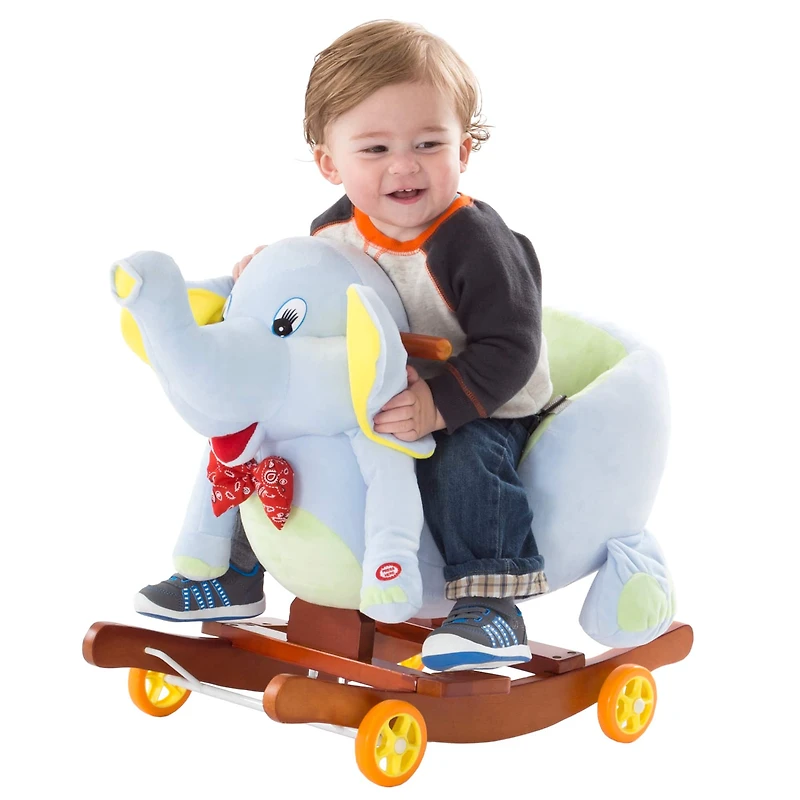 Toy Time Plush Rocking Elephant Ride-On
