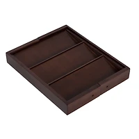 17'' Walnut Expandable Kitchen Drawer Organizer Tray