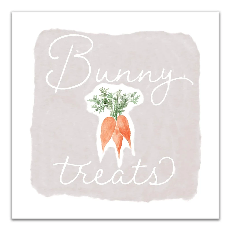 Bunny Treats Canvas Wall Art