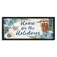 Stupell Industries Home For The Holidays Tartan Framed Giclee Art