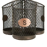 Mind Reader Black 3-Round-Compartment Utensil Caddy Flatware Organizer