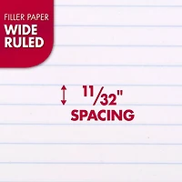 Mead® White Wide Ruled Notebook Filler Paper, 3 Pack of 200