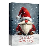 Gnome Santa 11" x 14" Canvas Wall Art